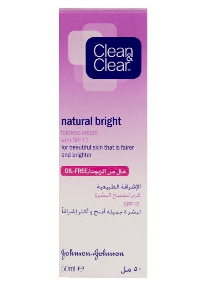 Clean & Clear Natural Bright Fairness Cream with SPF12 - Image 1